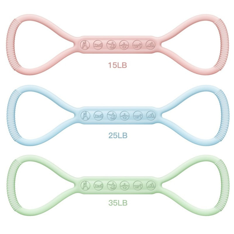 8-character Puller, 8-character Silicone Yoga Auxiliary Home Elastic Band Mini Band Kit, A Set Of 3, Light Three Medium, And Heavy Lower Body Loop Resistance Bands For Legs And Booty